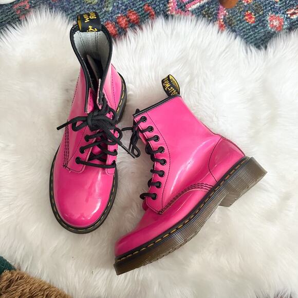 Dr. Martens Shoes - Dr. Martens 1460 Boots in Hot Pink